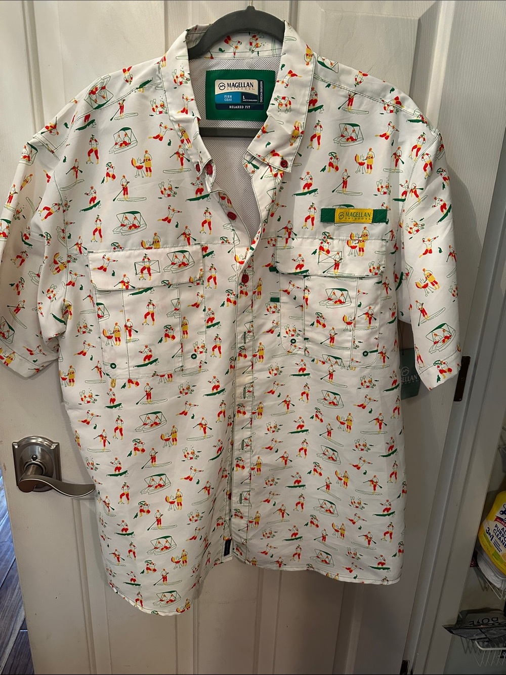 Magellan Outdoors Short-Sleeve Fishing Shirt Large NWT